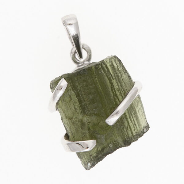 Pendente in argento con moldavite 8635