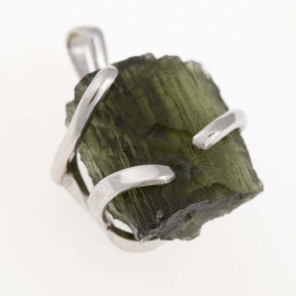 Pendente in argento con moldavite 8635