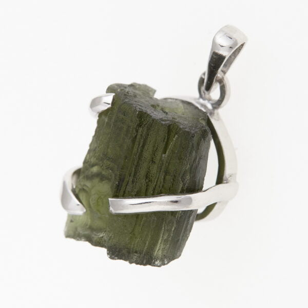 Pendente in argento con moldavite 8635