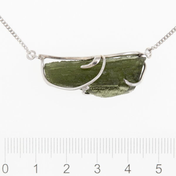 Collana d'argento con moldavite 8648