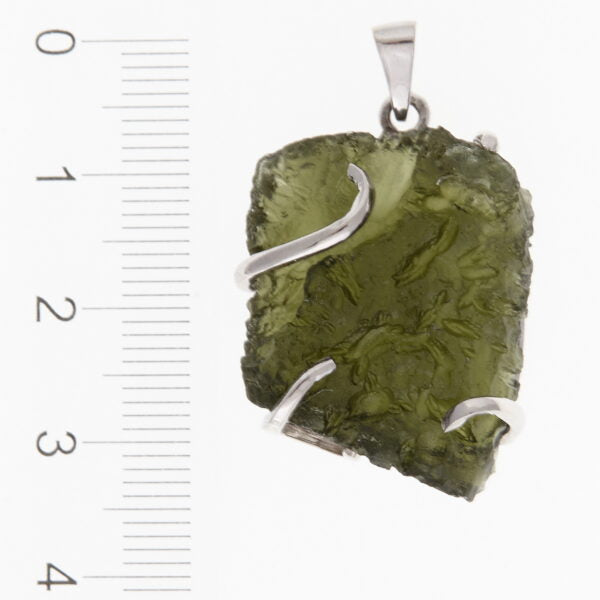 Pendente in argento con moldavite 8662