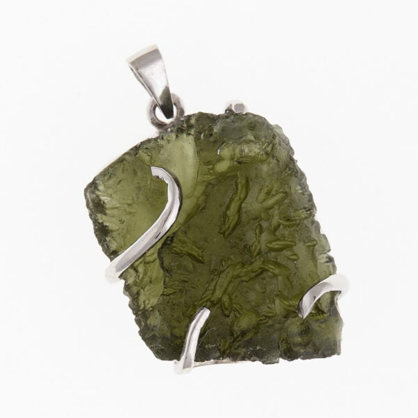 Pendente in argento con moldavite 8662
