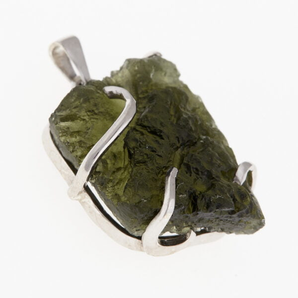 Pendente in argento con moldavite 8662