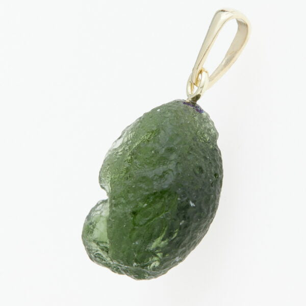 Pendente in oro con a moldavite 9070