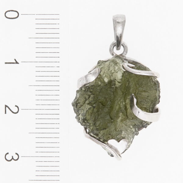 Pendente in argento con moldavite 9091