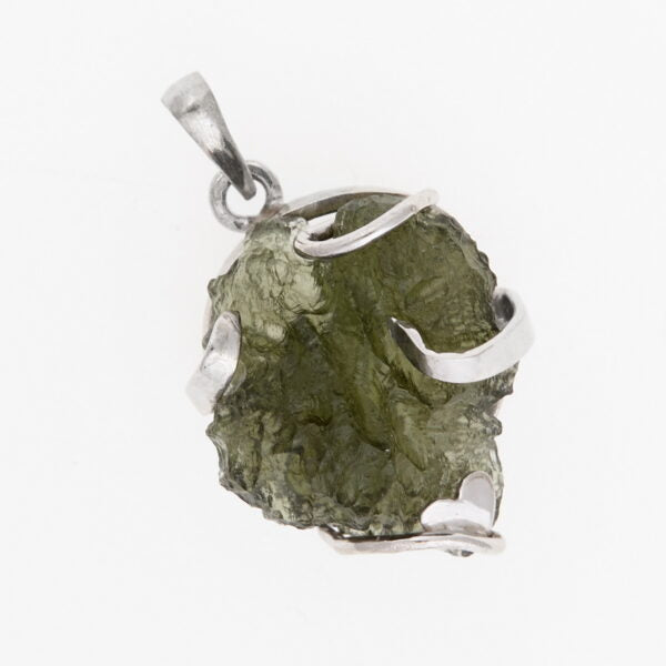 Pendente in argento con moldavite 9091