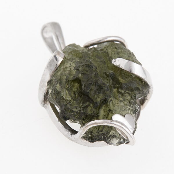 Pendente in argento con moldavite 9091