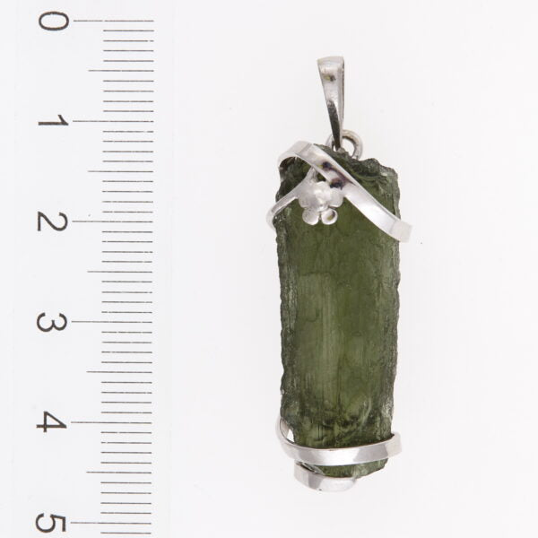 Pendente in argento con moldavite 9115