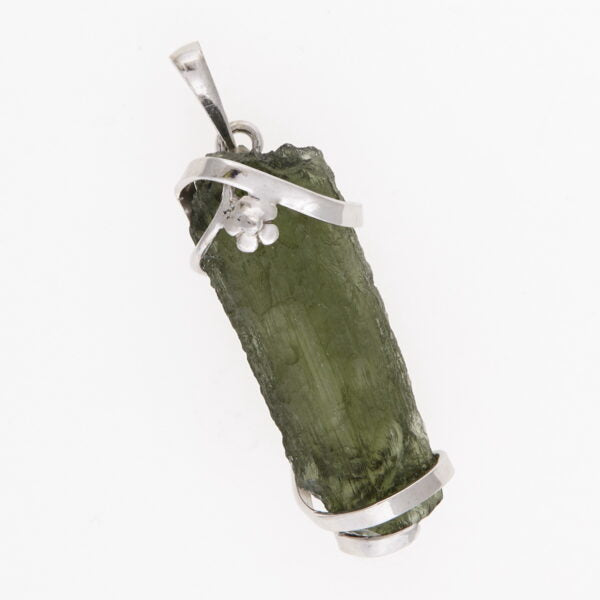 Pendente in argento con moldavite 9115