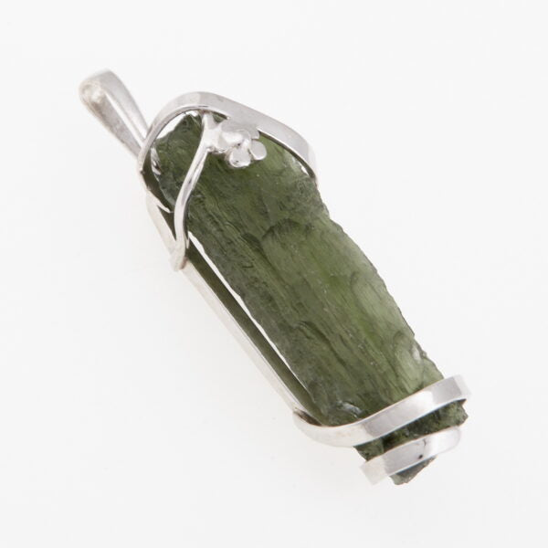 Pendente in argento con moldavite 9115
