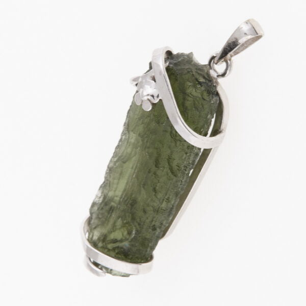 Pendente in argento con moldavite 9115