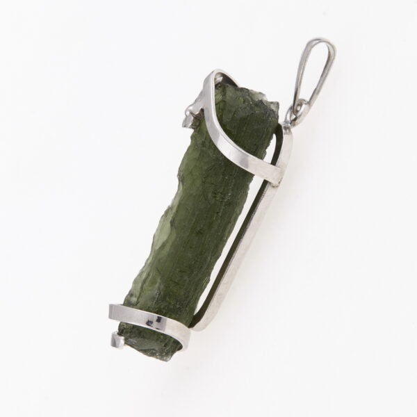 Pendente in argento con moldavite 9115