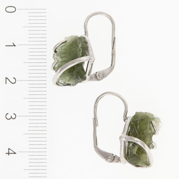 Orecchini in argento con natural moldaviti 285
