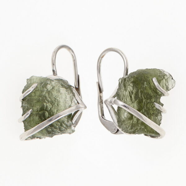 Orecchini in argento con natural moldaviti 285