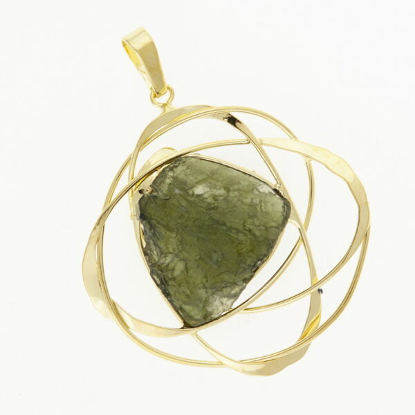 Pendant con natural moldavite 125