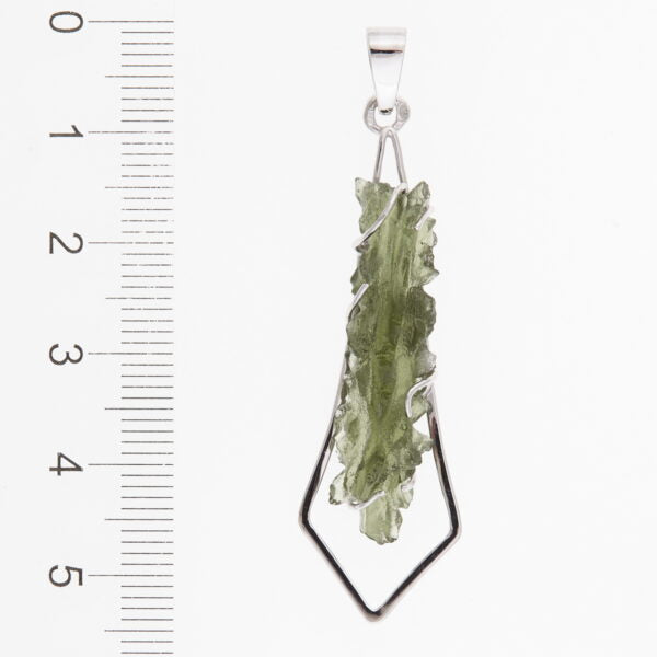 Pendente in oro con a moldavite – Pendulum 7823