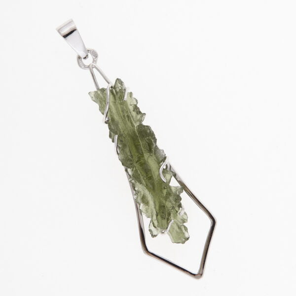 Pendente in oro con a moldavite – Pendulum 7823