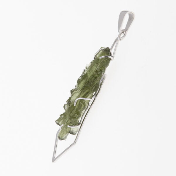 Pendente in oro con a moldavite – Pendulum 7823