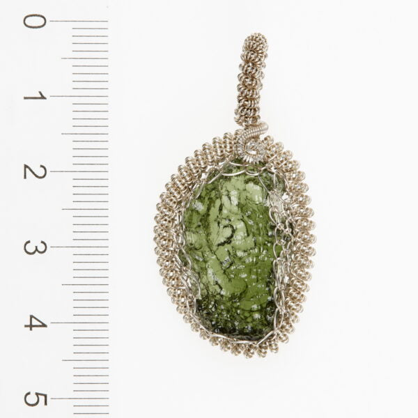 Pendente in argento con moldavite 7703