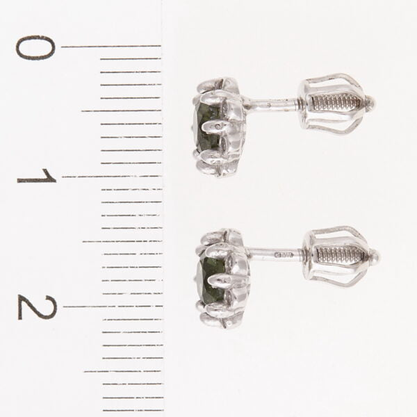 Orecchini in argento con moldaviti e zirconi 2125-3