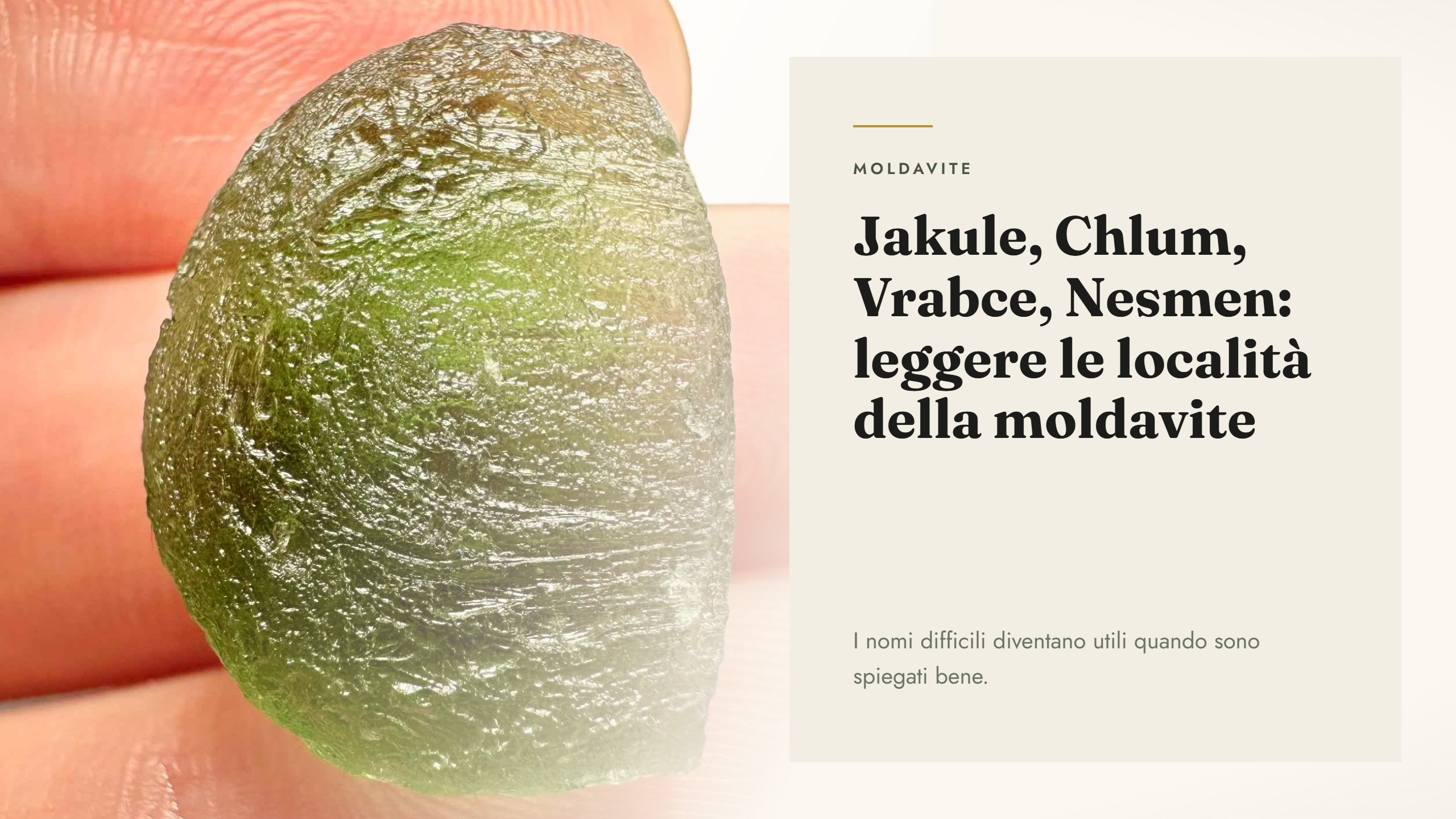 Jakule, Chlum, Vrabce, Nesmen: leggere le località della moldavite