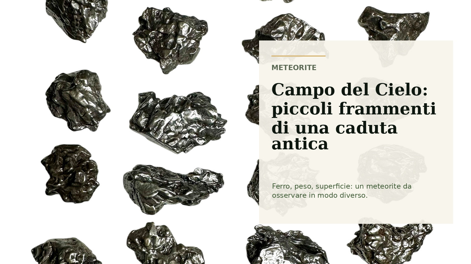 Campo del Cielo: piccoli frammenti di una caduta antica