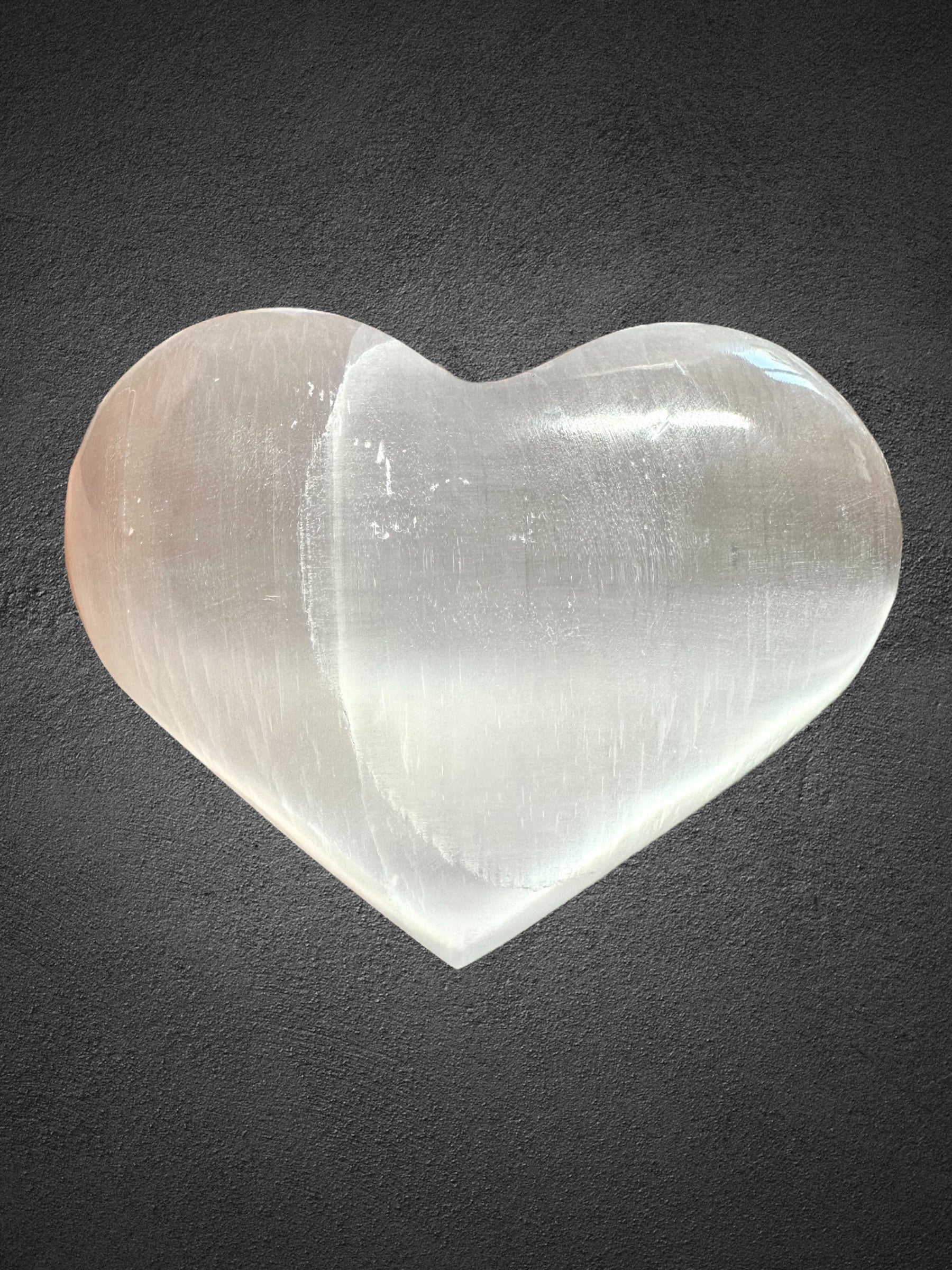 Selenite heart – Morocco - SH001