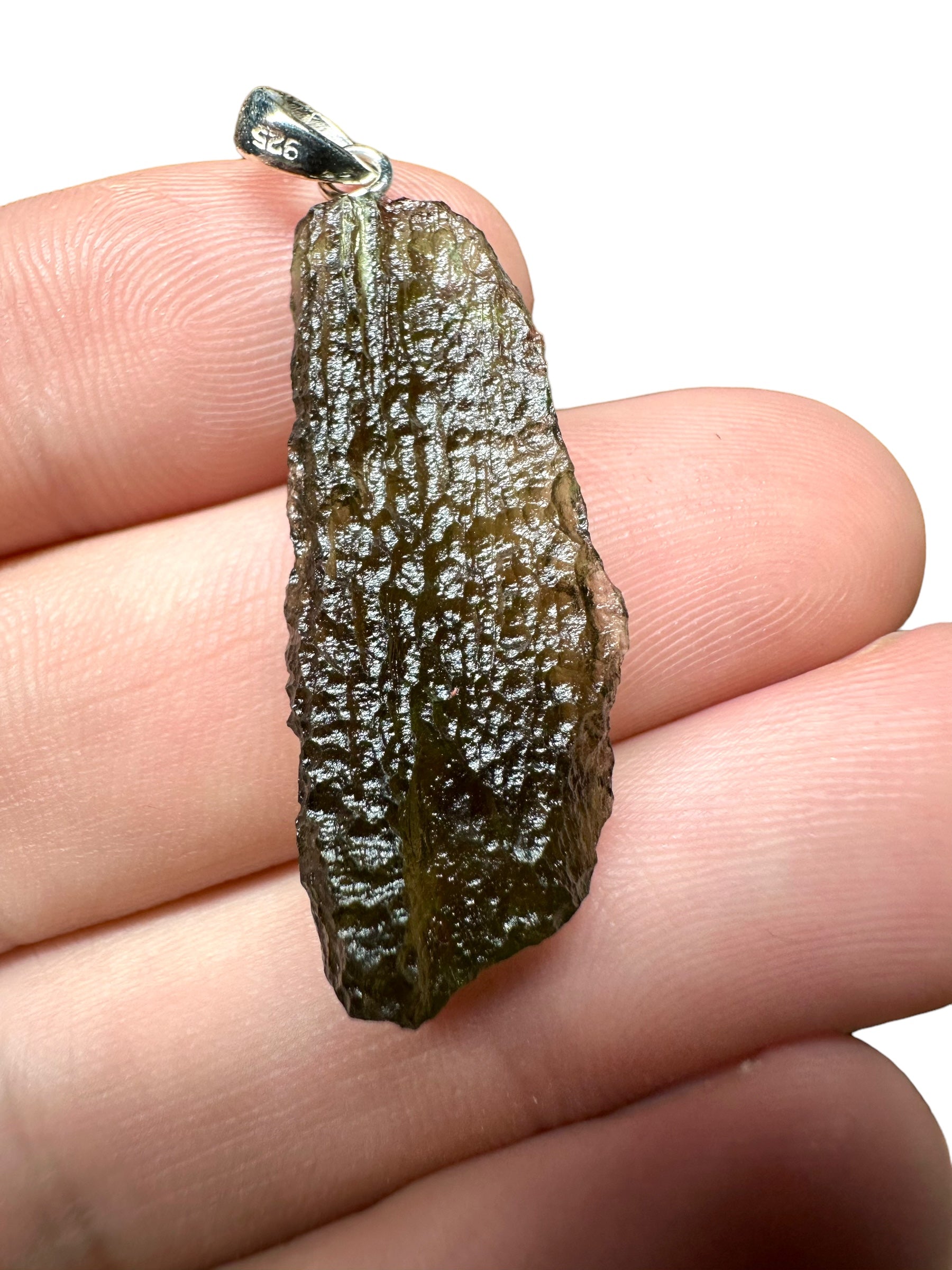 Silver moldavite pendant 2,7g - SP/V092