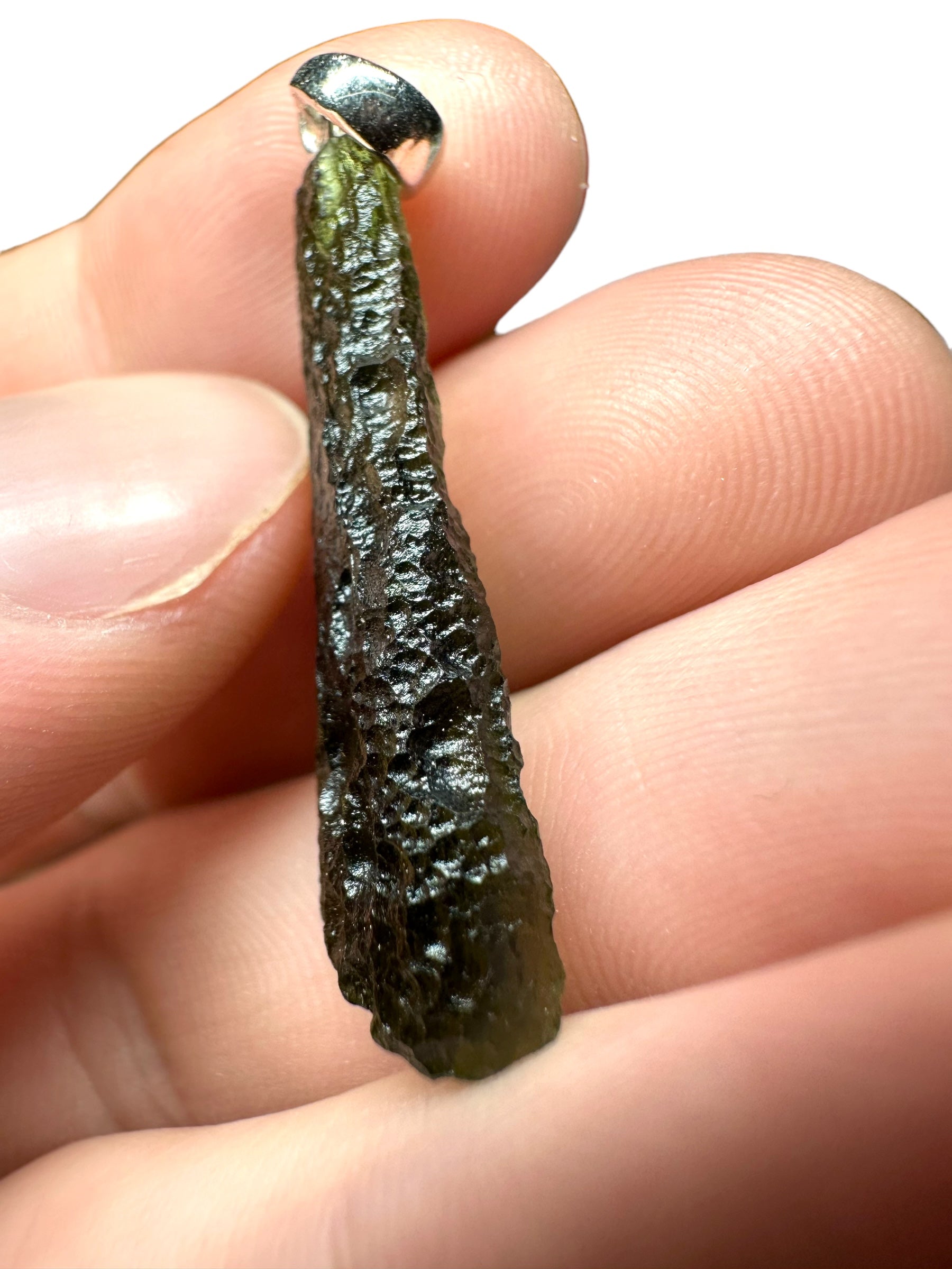 Silver moldavite pendant 2,7g - SP/V092