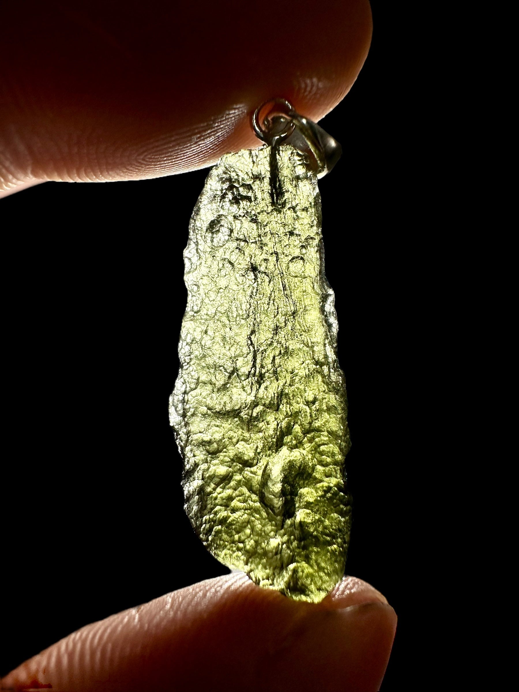 Silver moldavite pendant 2,7g - SP/V092