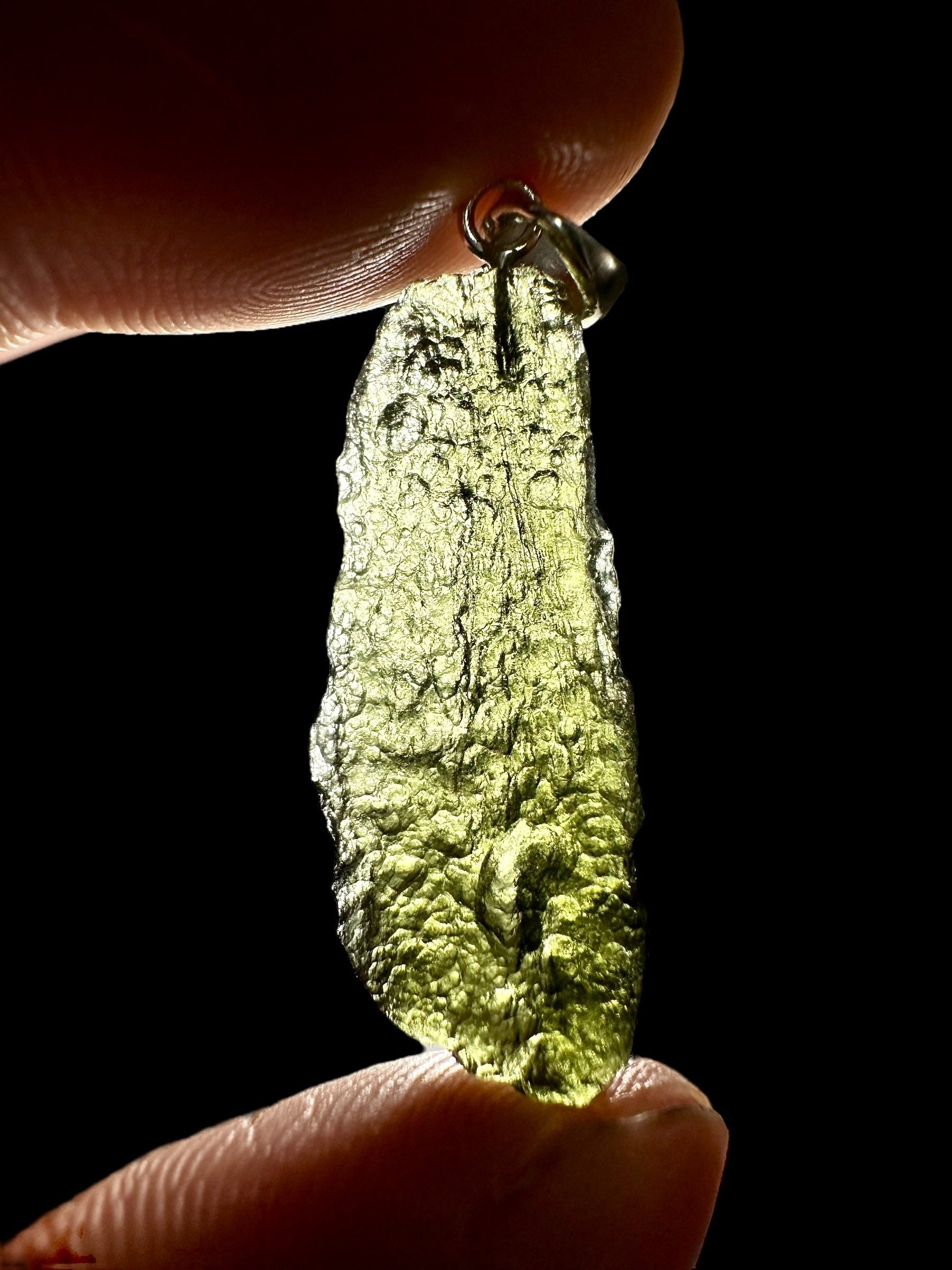 Silver moldavite pendant 2,7g - SP/V092