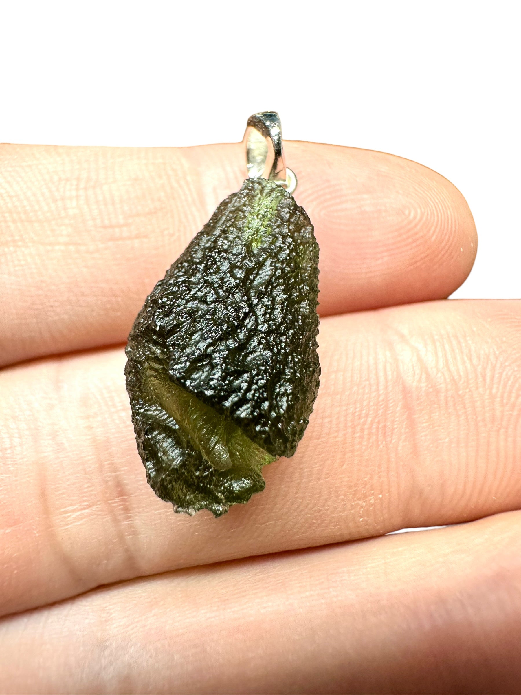 Silver moldavite pendant 2,8g - SP/V095