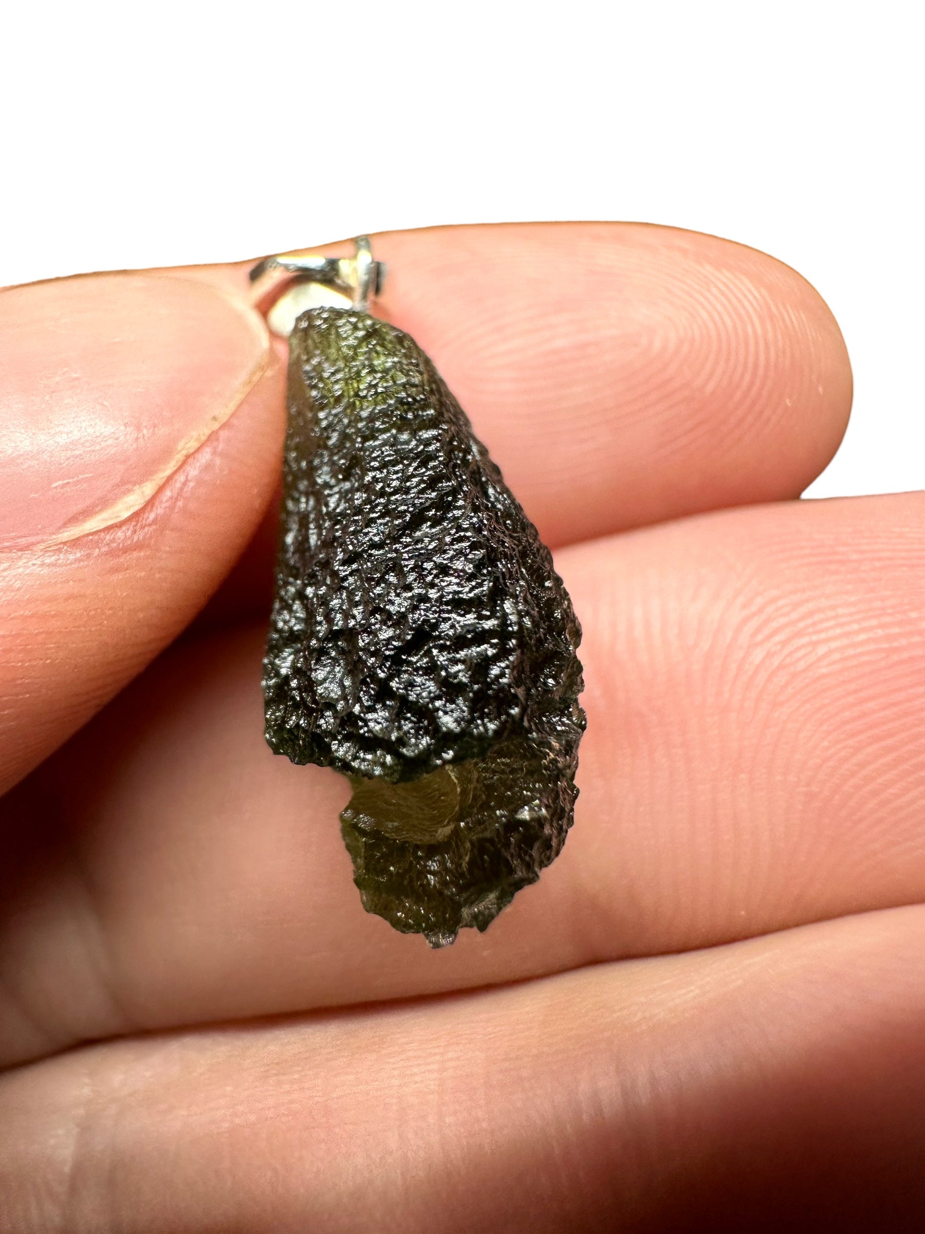 Silver moldavite pendant 2,8g - SP/V095