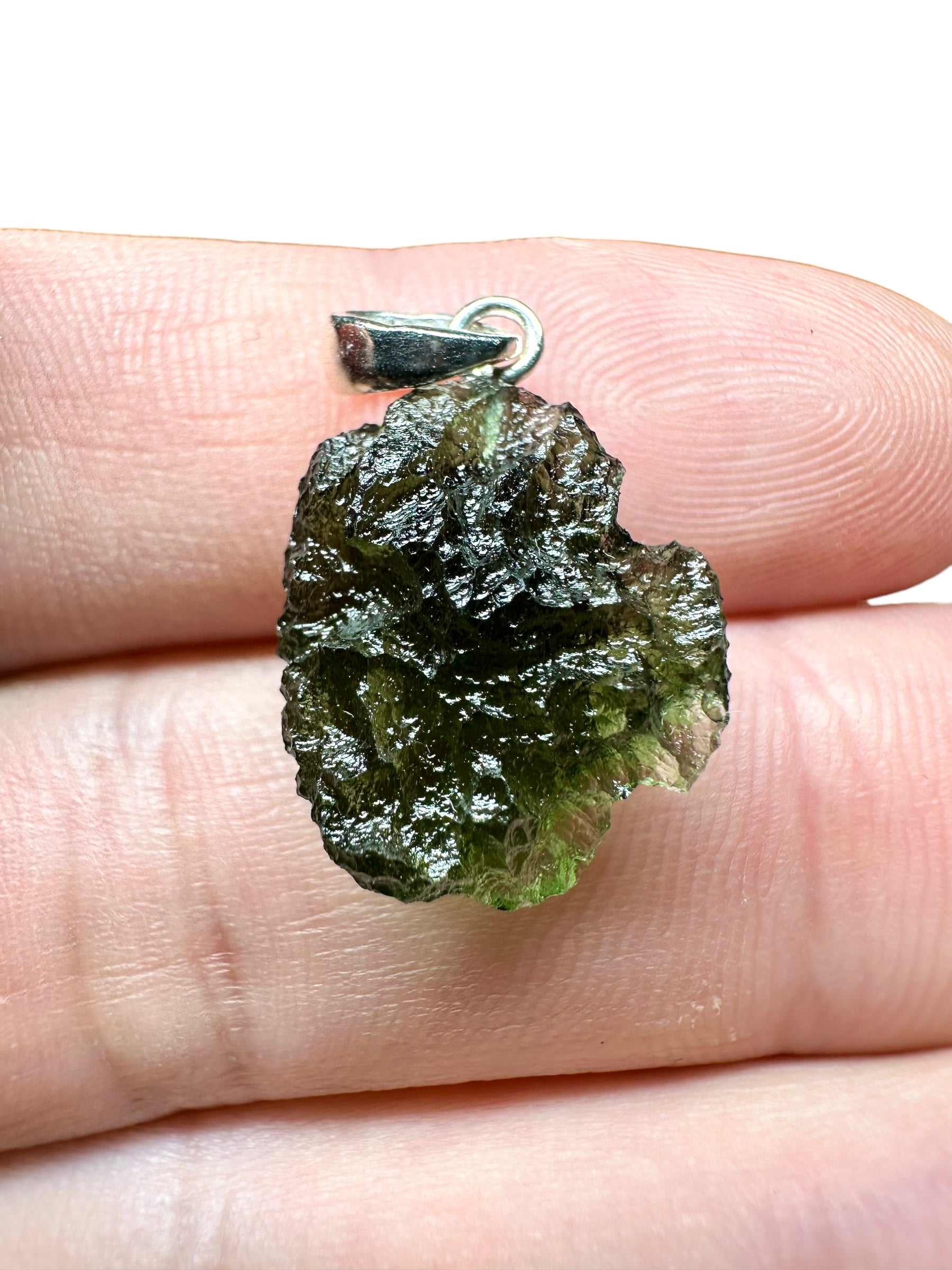 Silver moldavite pendant 2,2g - SP/V103