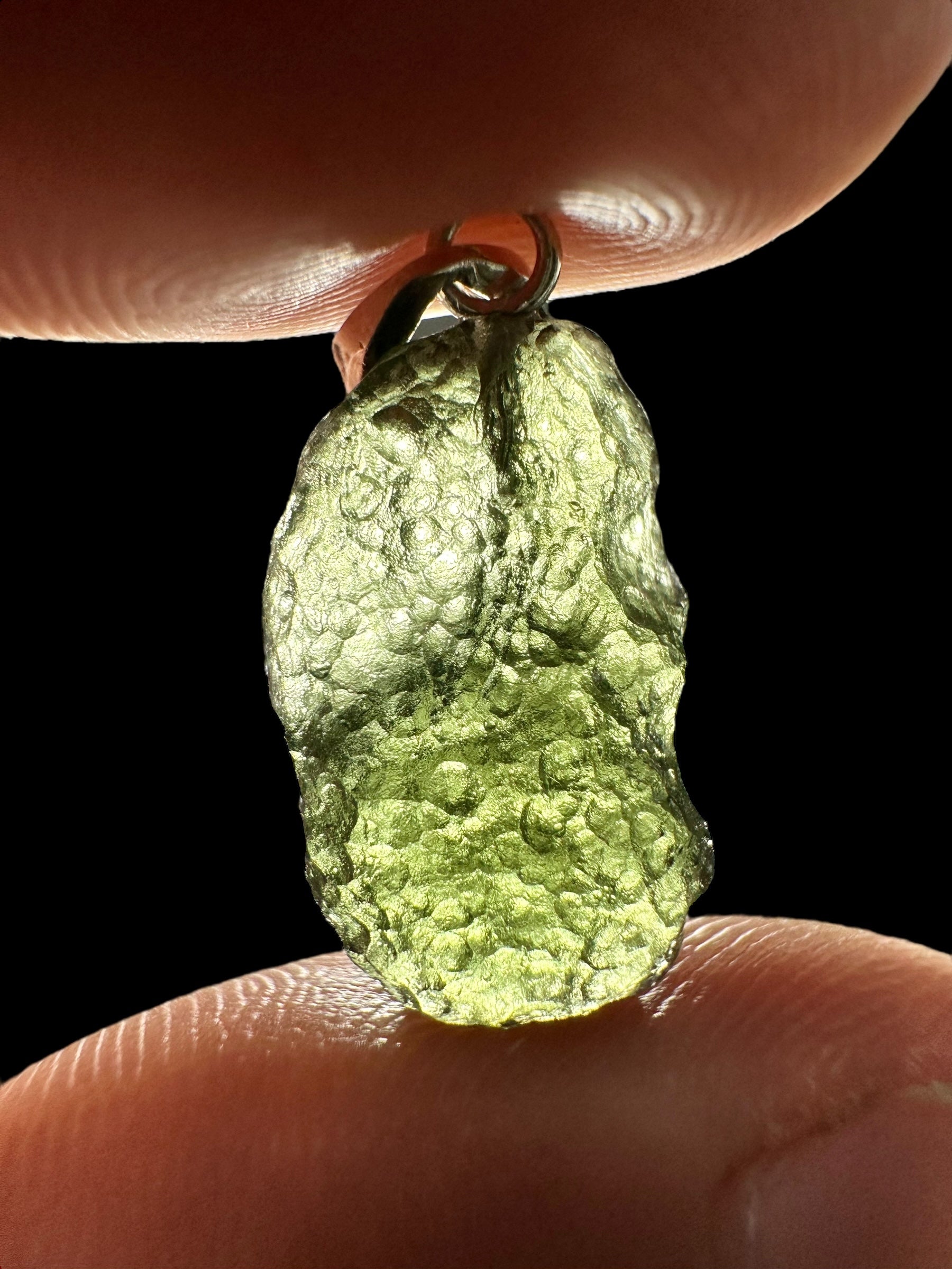 Silver moldavite pendant 2g - SP/V106