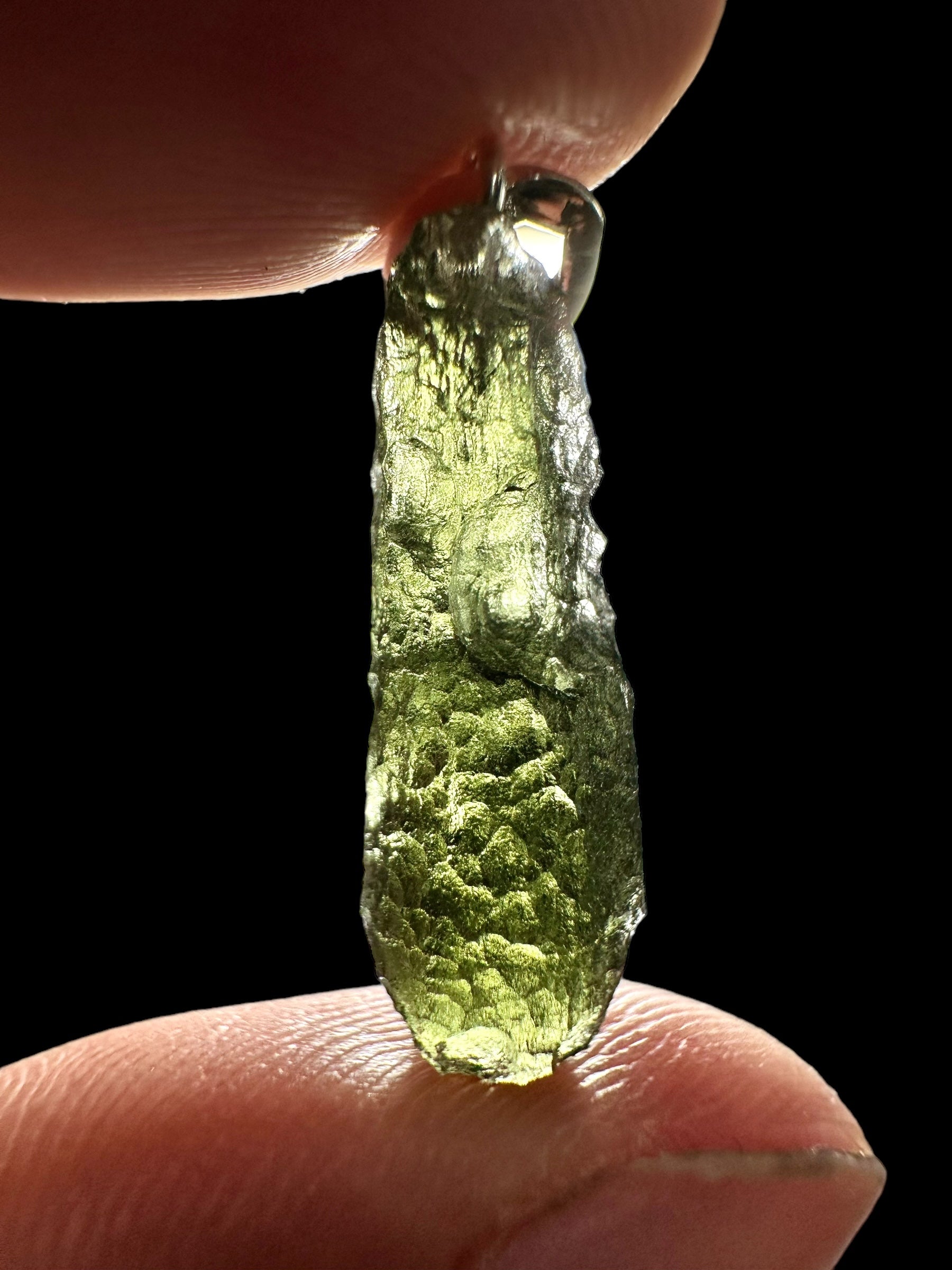Silver moldavite pendant 1,9g - SP/V107