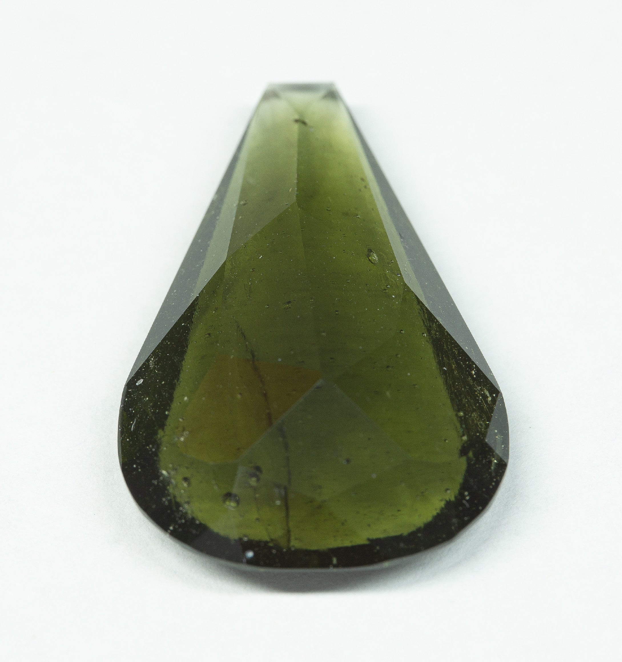 Faceted moldavite with a rare bubble 17ct - BV018