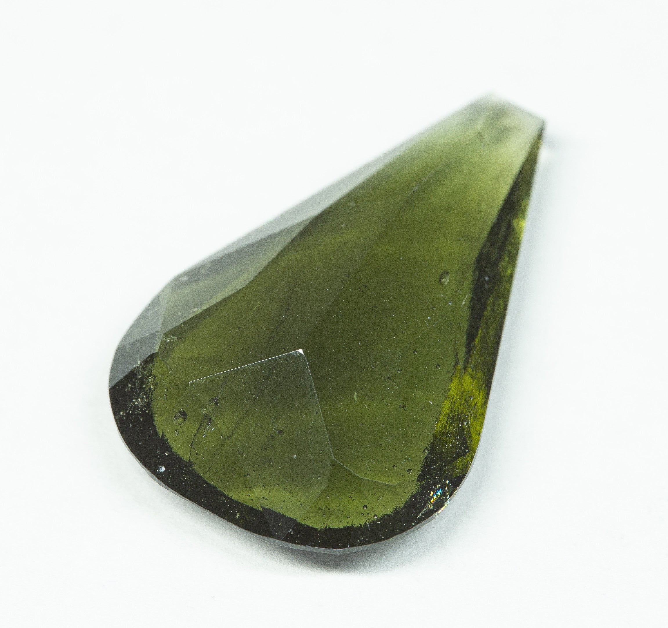 Faceted moldavite with a rare bubble 17ct - BV018