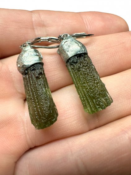 Orecchini in Moldavite - N2/V002