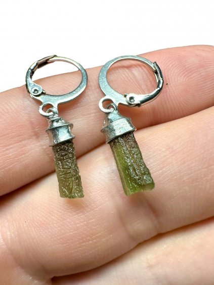 Orecchini in Moldavite - N2/V003