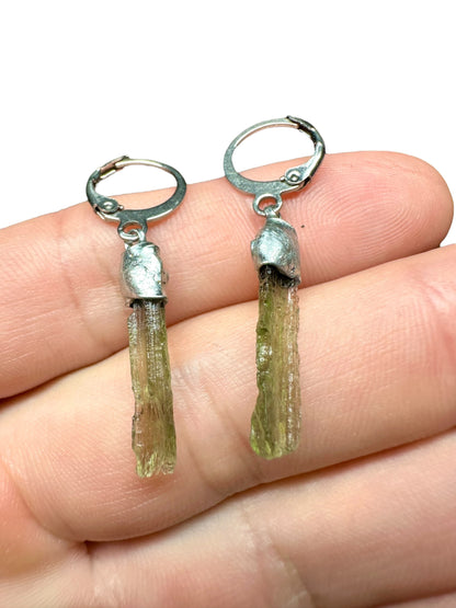 Orecchini con Moldavite – N2/V005