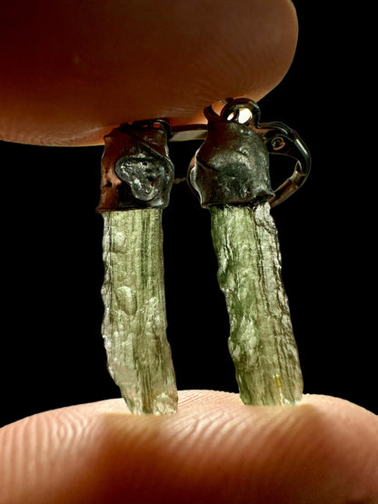 Orecchini con Moldavite – N2/V005