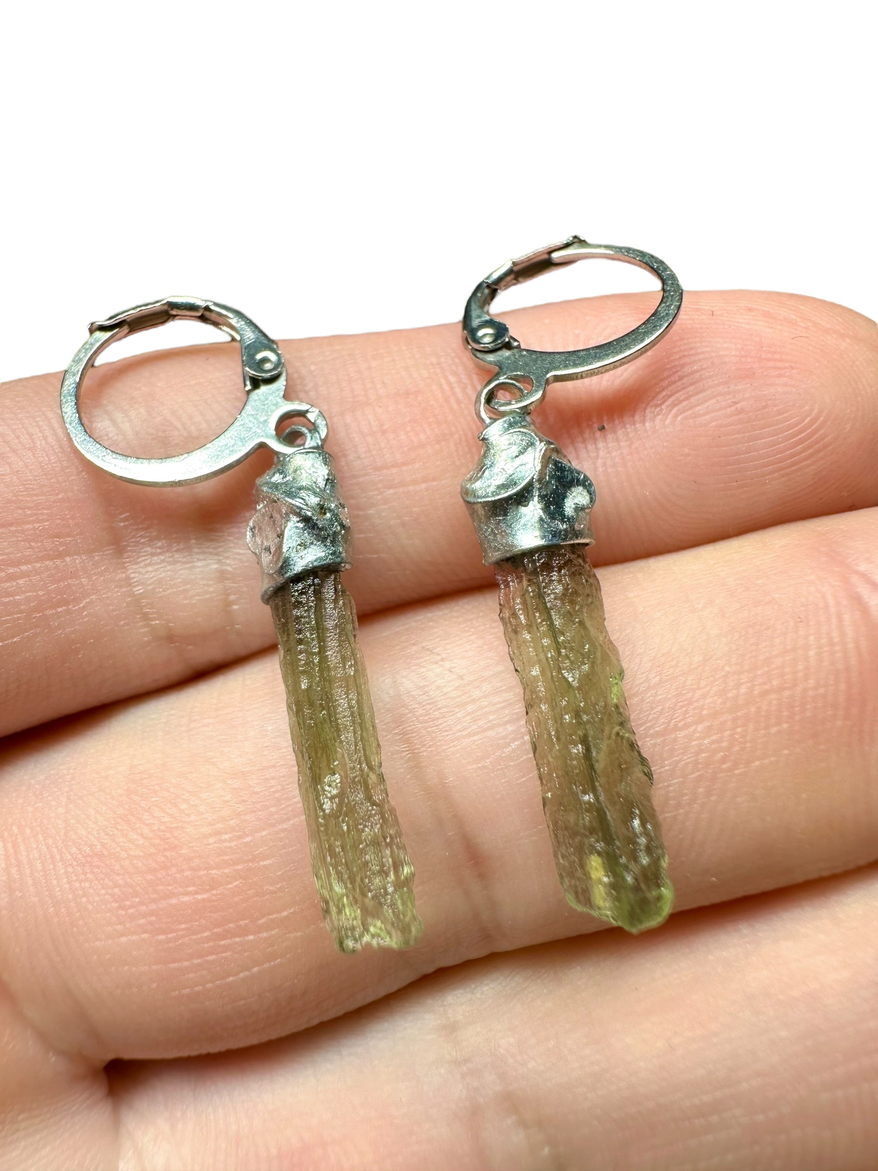 Orecchini con Moldavite – N2/V005