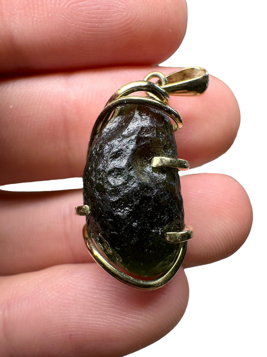Pendente in Oro con Moldavite – ZP/V001