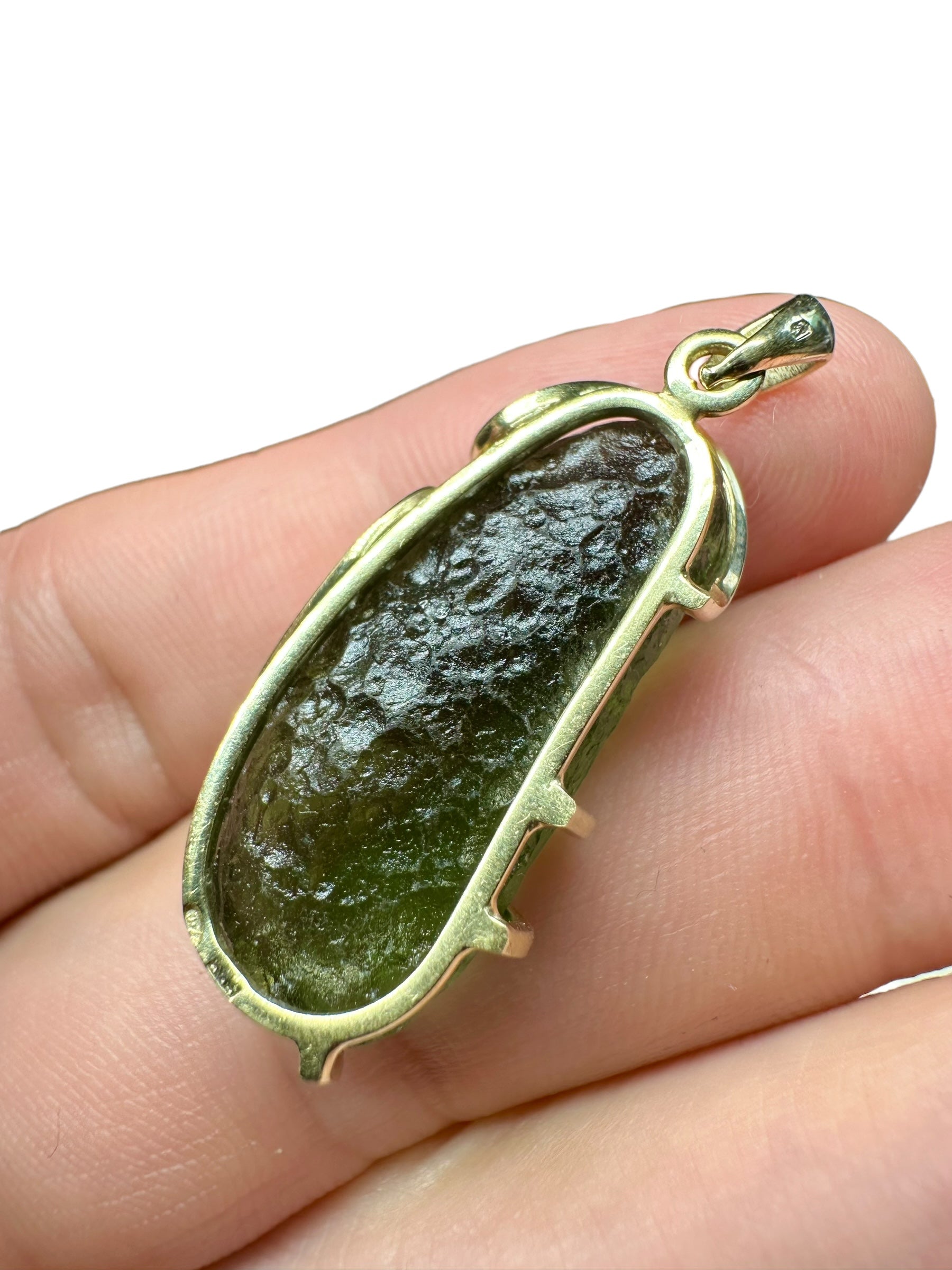 Gold moldavite pendant - ZP/V003