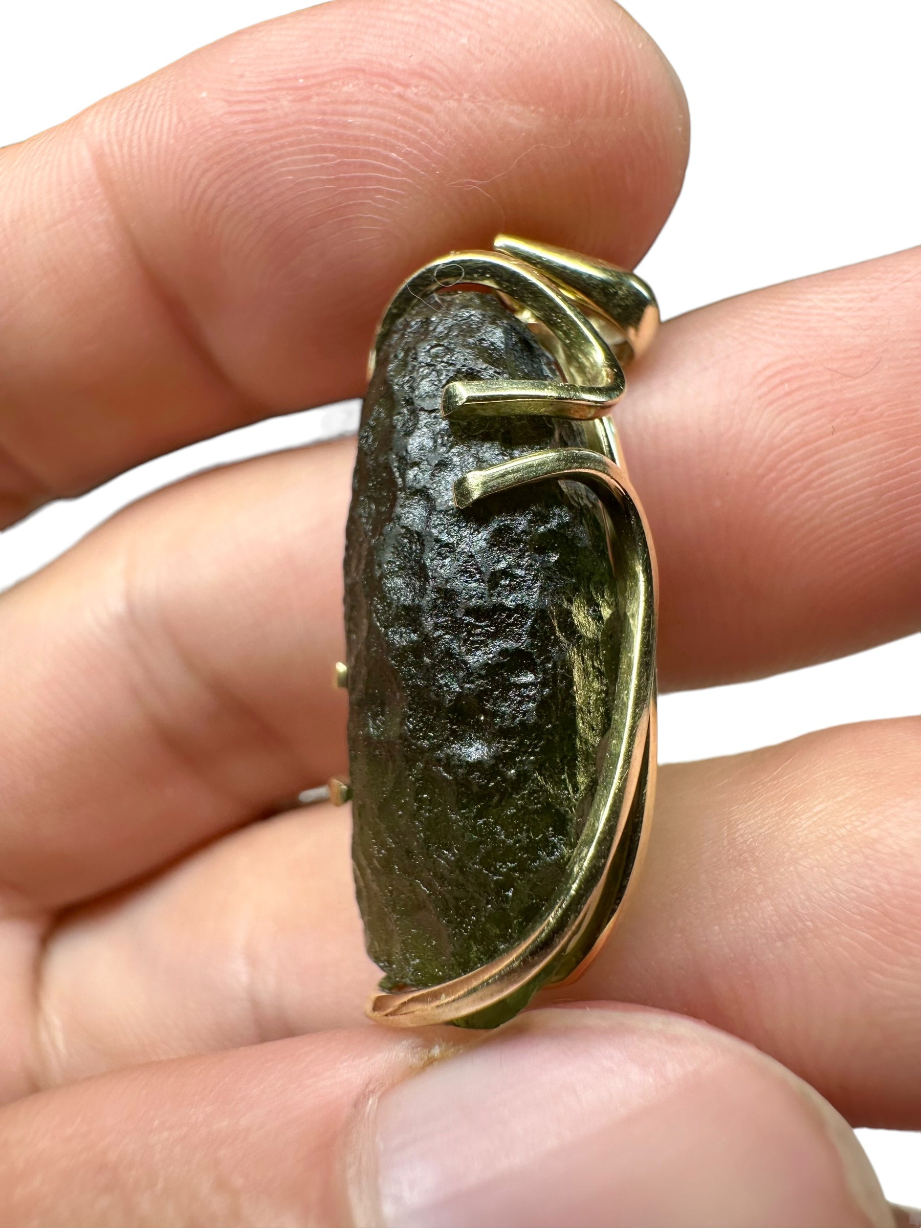 Gold moldavite pendant - ZP/V003