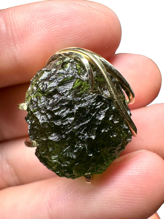 Pendente in Oro con Moldavite – ZP/V005