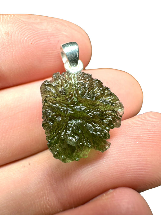 Pendente in argento con Moldavite – SP/V125