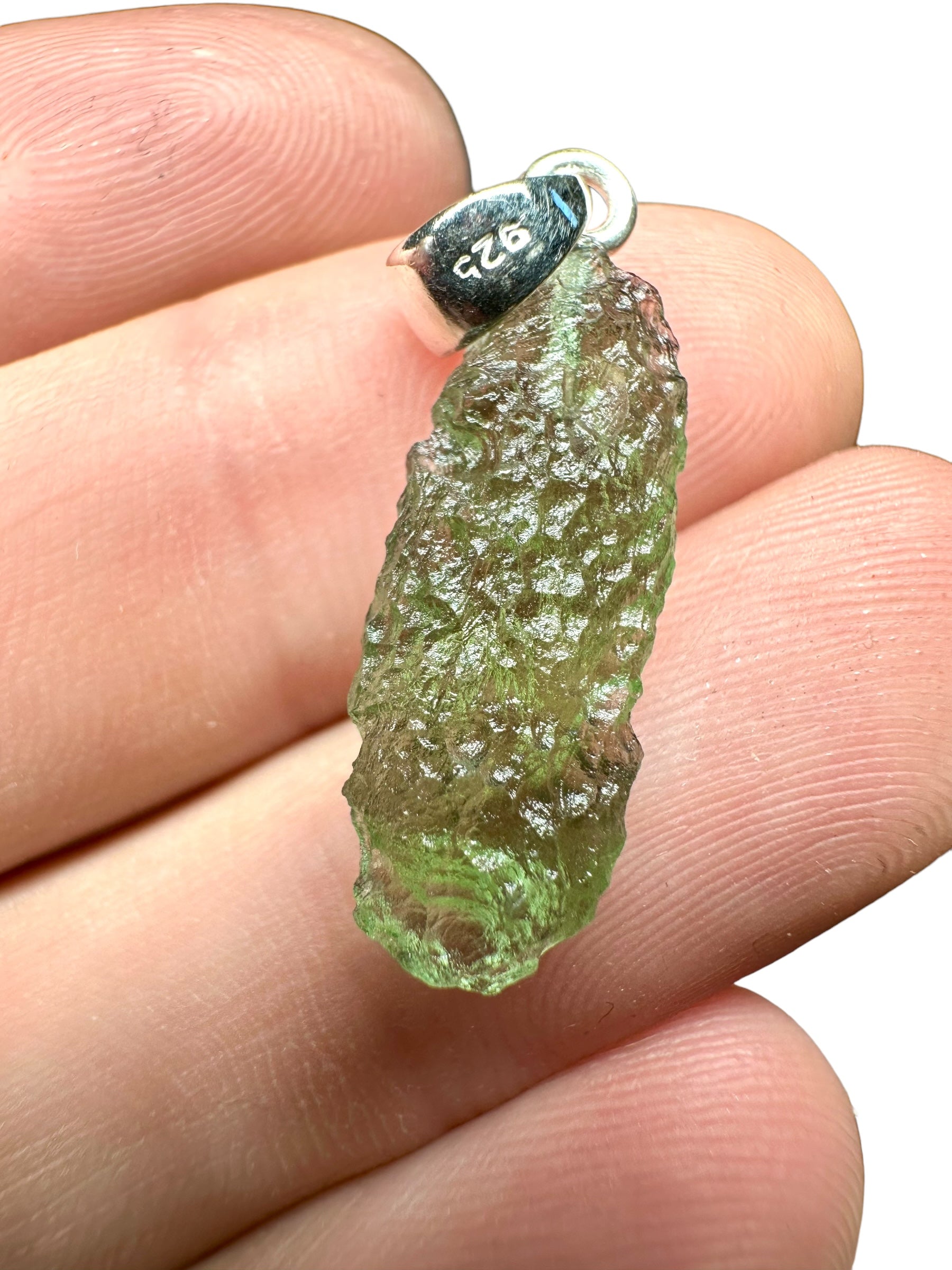 Silver moldavite pendant 1,6g - SP/V127