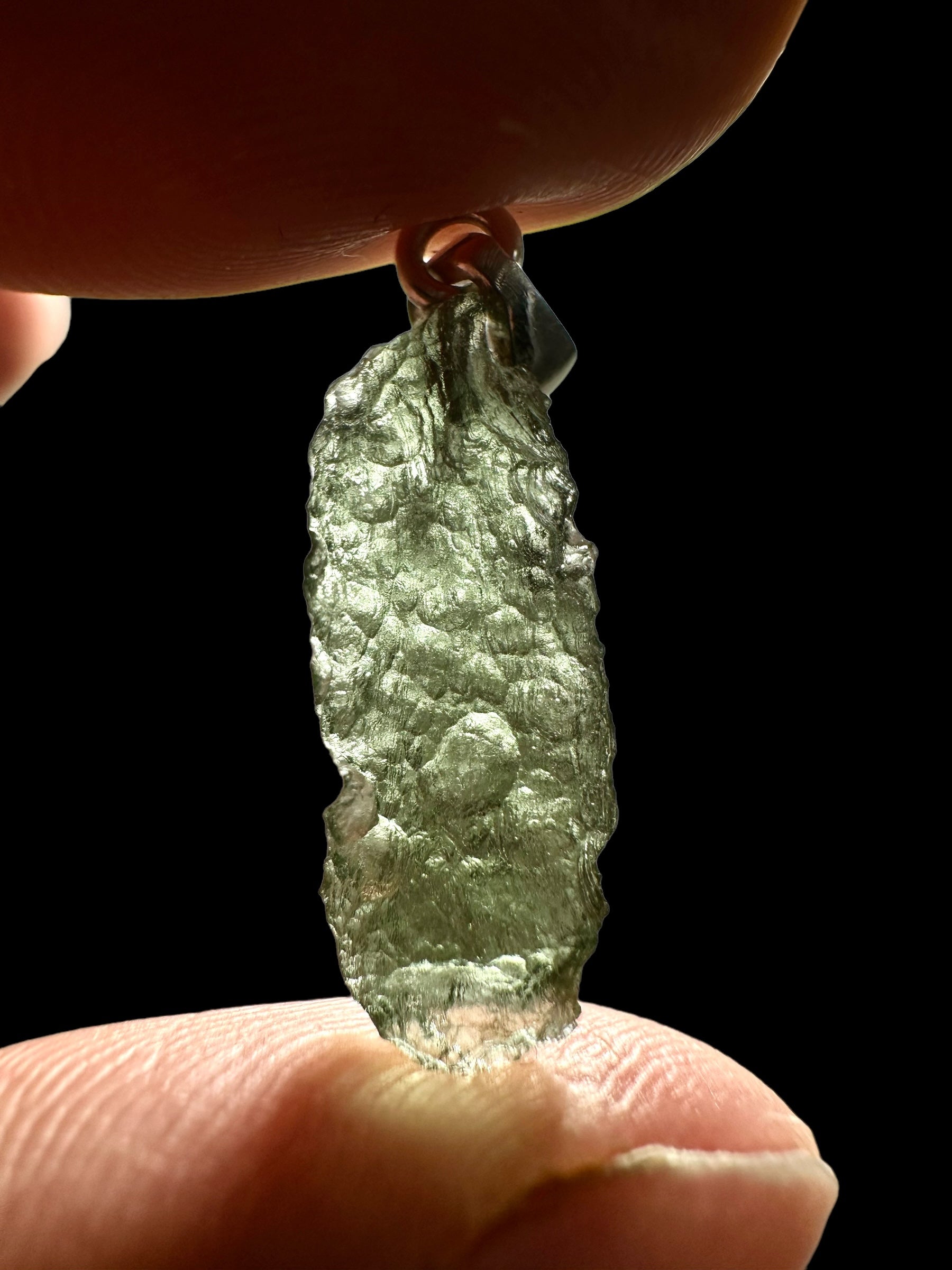Silver moldavite pendant 1,6g - SP/V127